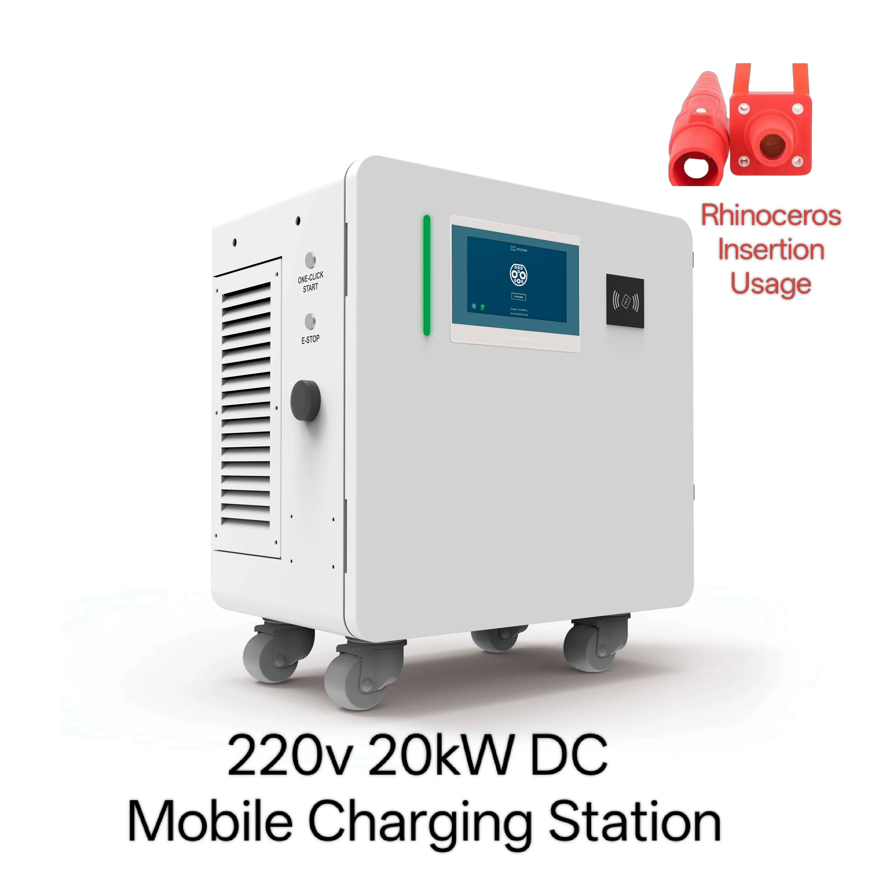 20kW 220V DC Portable EV Charger Mobile Fast Charging Station Electric Vehicle Charging Equipment