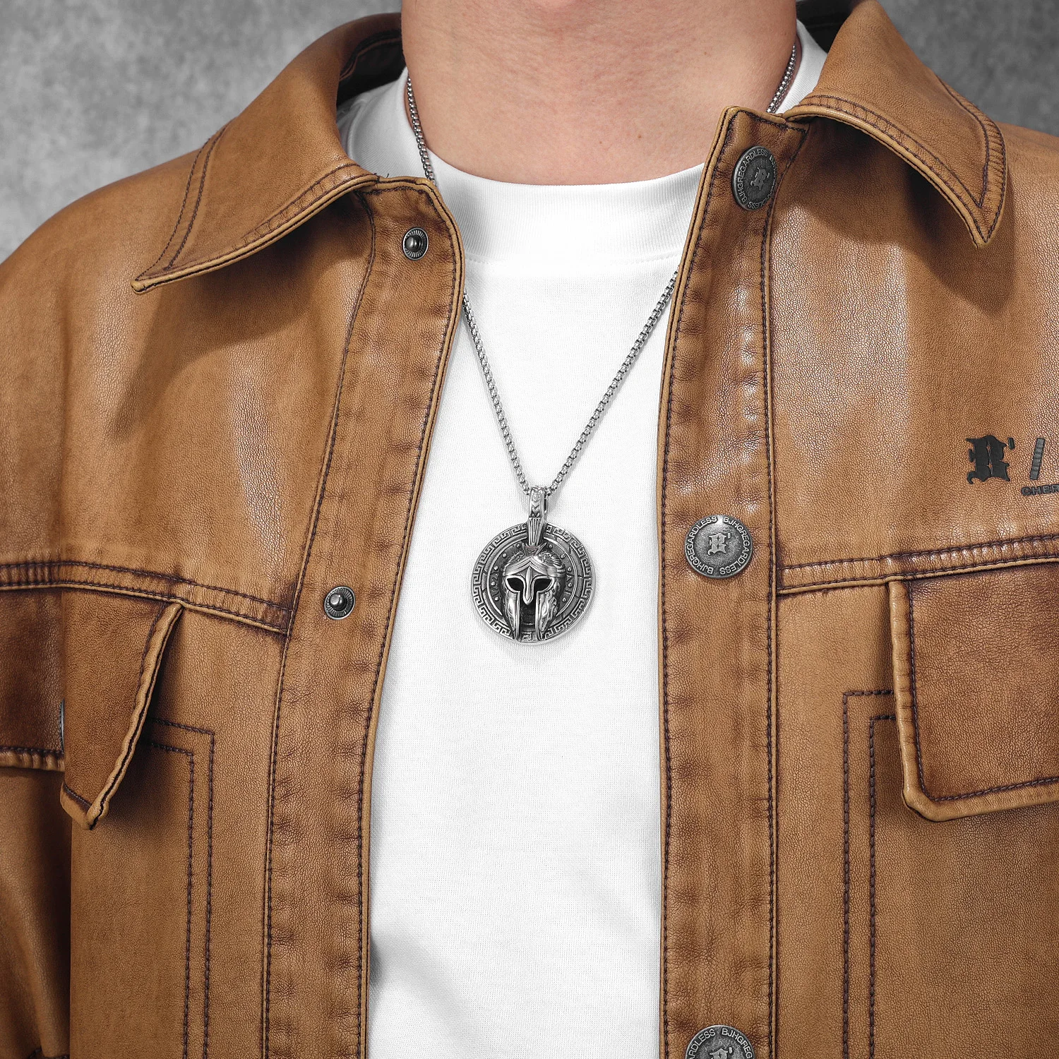 Roman Warriors Amulets Men Necklaces Stainless Steel Pendant Chain Women Punk Fashion Jewelry New In Accessories Gifts Wholesale view 5