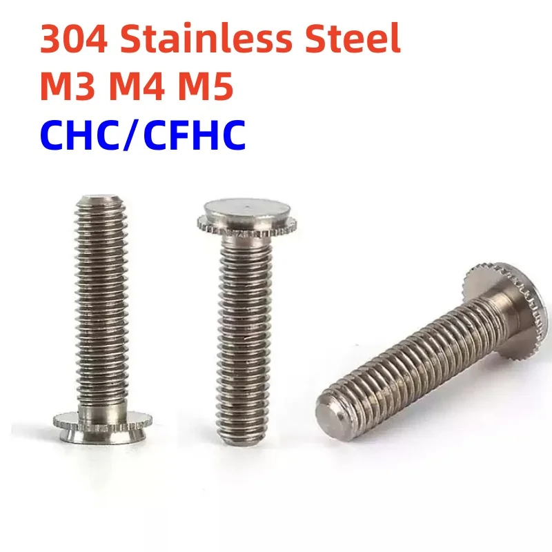 M3 M4 M5 304 Stainless Steel Blind Hole Countersunk Rivet Screw Pressure Plate Bolt External Serrated Screw Seamless Rivet