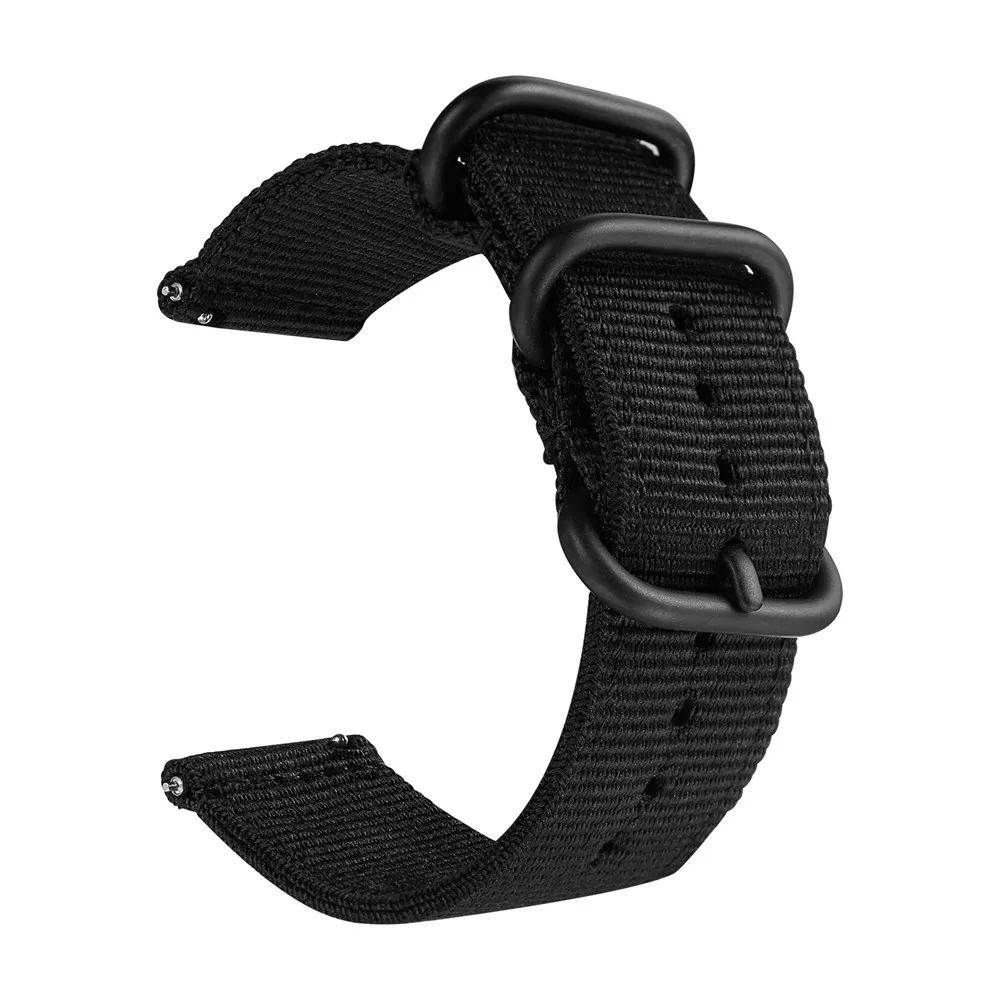 18 20 22 24mm Nylon Strap for Samsung Galaxy Watch Active 2 40 44mm Watch 42mm Gear S3 Quick Release Watch Band Nato Style Band