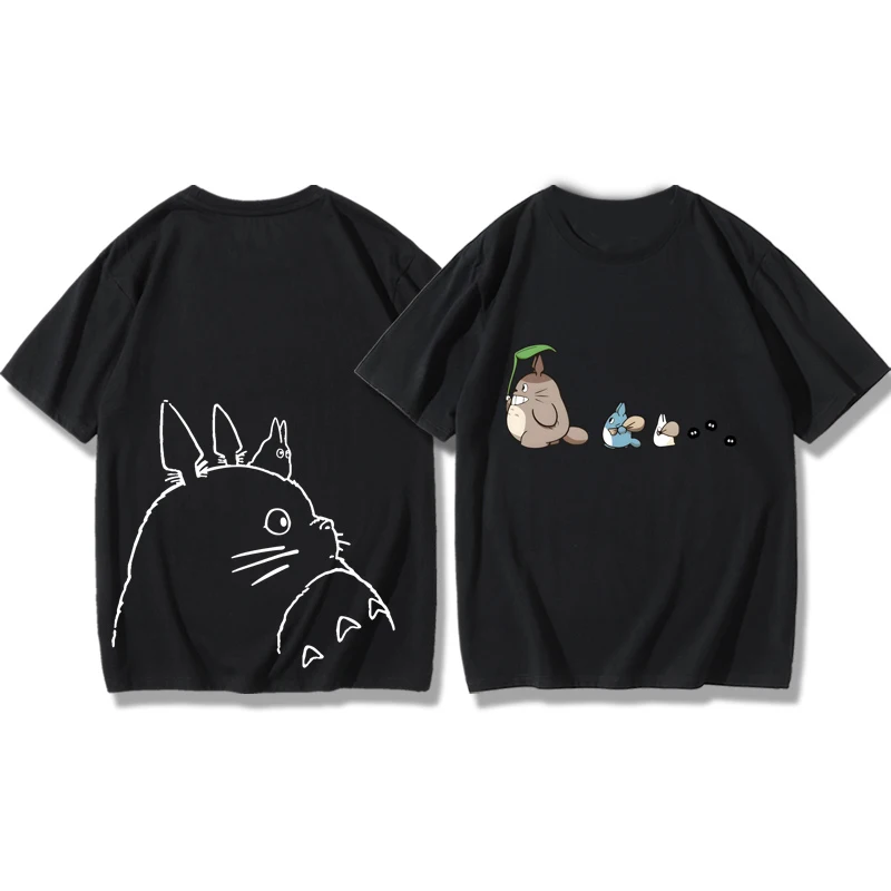 

Miyazaki Anime Dust Fairy 100% cotton short-sleeved T-shirt Summer men's and women's CuHK children totoro clothes fashion