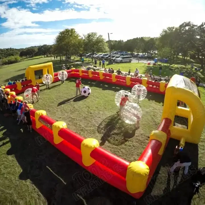 2025 New Business Event Outdoor Inflatable Soap Soccer Field Water Soccer Field 40ft Children's Sports Games