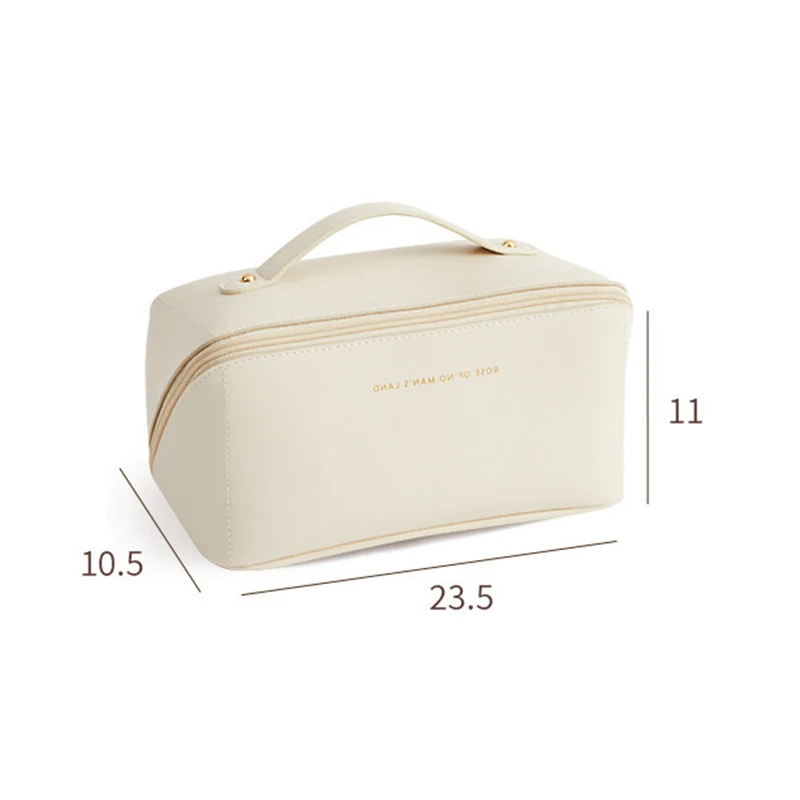Borsa per cosmetici Borse per cosmetici da viaggio di grande capacità in pelle PU Borsa portatile da donna Borsa per il lavaggio impermeabile multifunzione