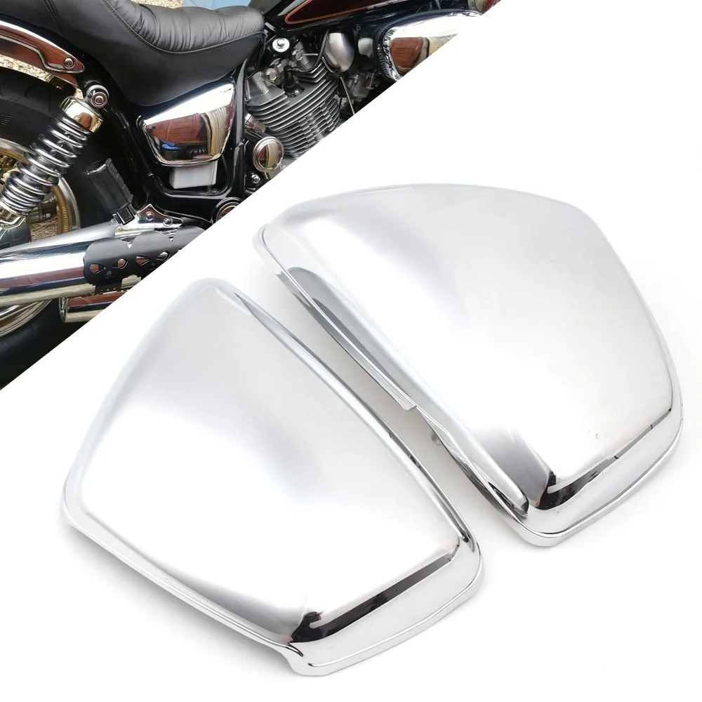 Motorcycle Accessory Chrome Left Battery Side Cover Fairing ABS Plastic Fit For Yamaha Virago XV700 XV750 XV1000 XV1100 1984-Up