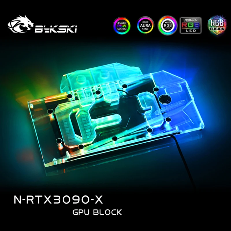 Bykski GPU Water Block Use for NVIIDIA RTX 3090 Reference Edition/ Peladn Rtx 3090 GPU Card / Copper Radiator Block