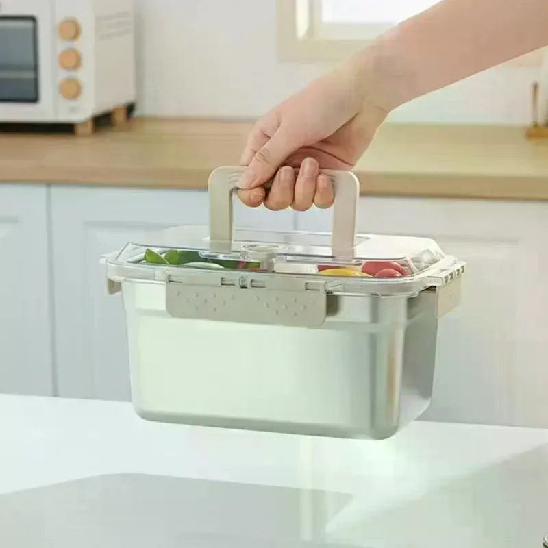 Stainless Steel Bento Box Large Capacity Microwave Safe Portable Lunch Box Food Storage Container for Work School Picnic