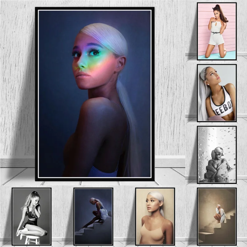 Ariana Grande Sexy Music Singer Poster Canvas Painting Wall Art and Prints Wall Art Picture for Living Room Home Decor Wall Art