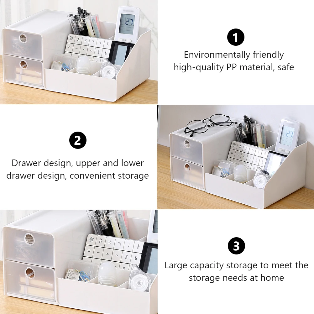 

1 pc Storage Box Drawer Type Makeup Organizer Transparent Matte Pp Non-Toxic Household Holder Chic Jewelry Box