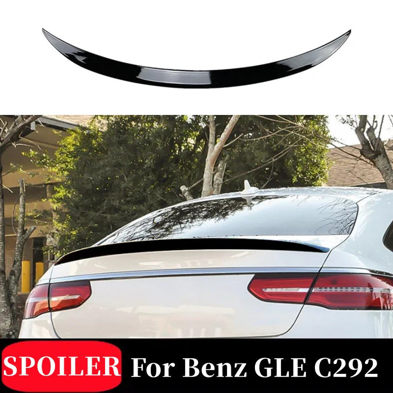 

For 2014-2019 Mercedes Benz GLE C292 Coupe 350 400 450 550 63 ABS Plastic Car Rear Trunk Lid Ducktail Spoiler Wings Accessories