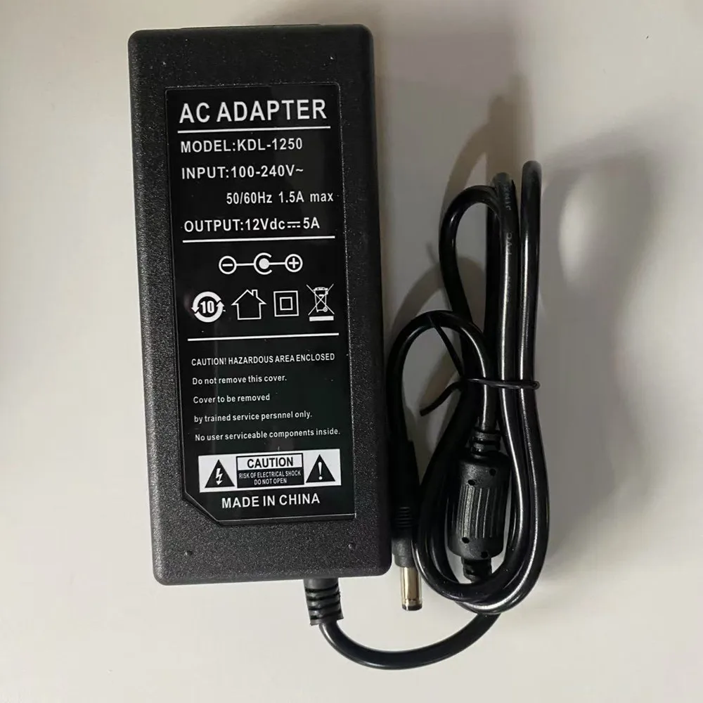 DC 12V 5A Power Supply Adapter + 1 To 2 Splitter Power Cable for CCTV Security Camera DVR Analog AHD TVI CVI camera DVR Systems