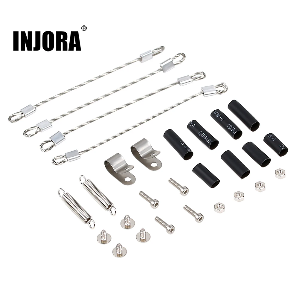 INJORA RC Car Modified Part Steel Rope for 1/10 RC Crawler TRX-4 TRX4 Axial SCX10 90046 MST