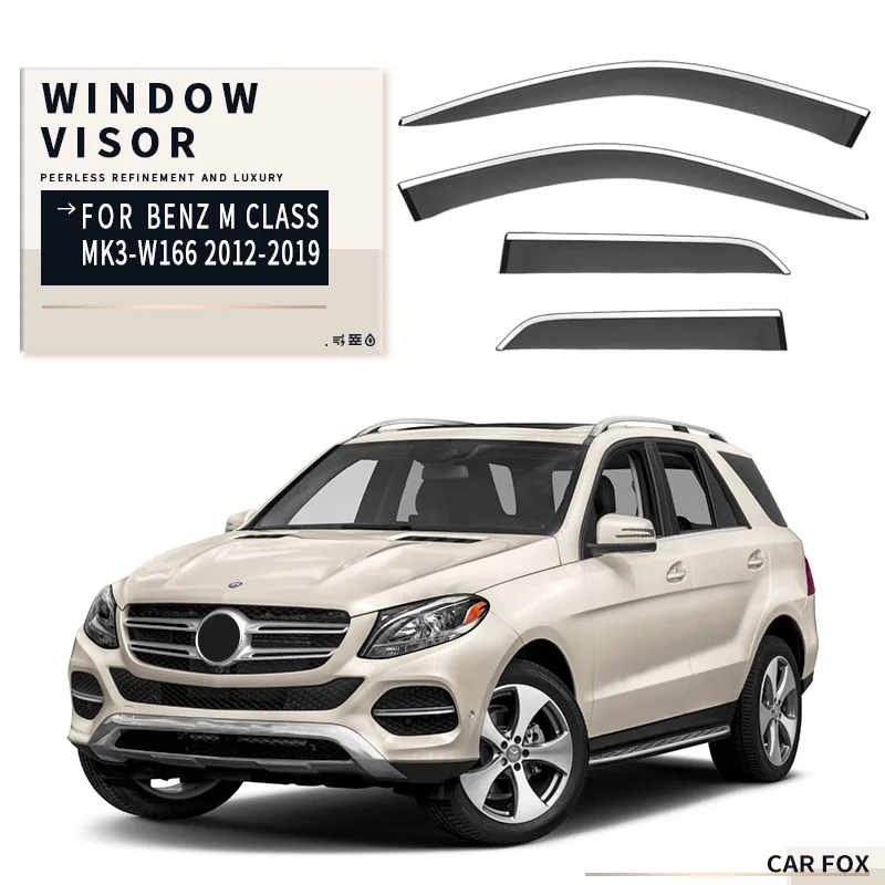 

For MERCEDES Benz M Class W163 W164 W166 1997-2019 Present Plastic Window Visor Vent Shades Sun Rain Deflector Guard