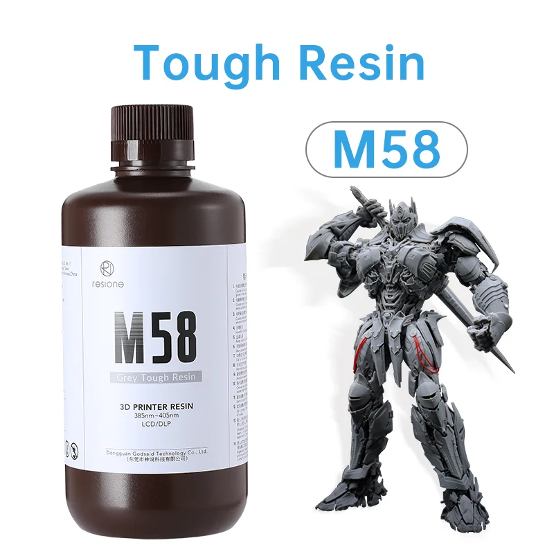 Resione 치과용 투명 UV 송진, ABS 처럼 튼튼하고 유연함, Elegoo Anycubic 송진 3D 포톤 송진, 1kg