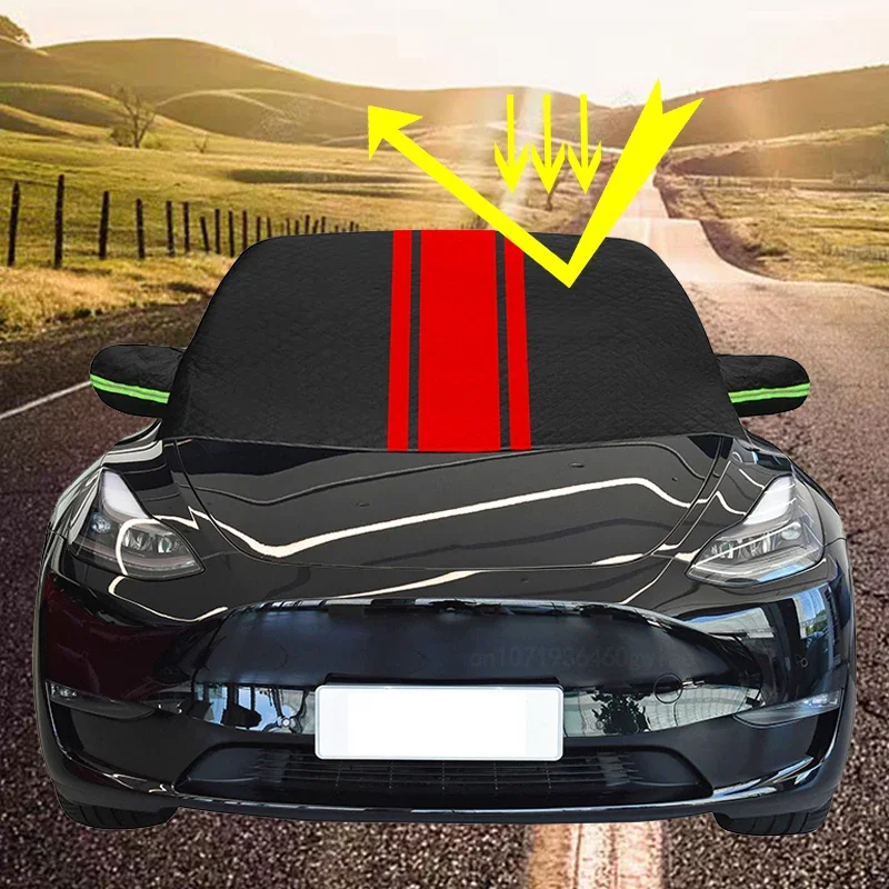 Auto-Windschutzscheiben-Spiegelabdeckung Sonnenschutz Winter Schnee Eis Regen Staub Frostschutz Aluminiumfolie Universal – Detail 4