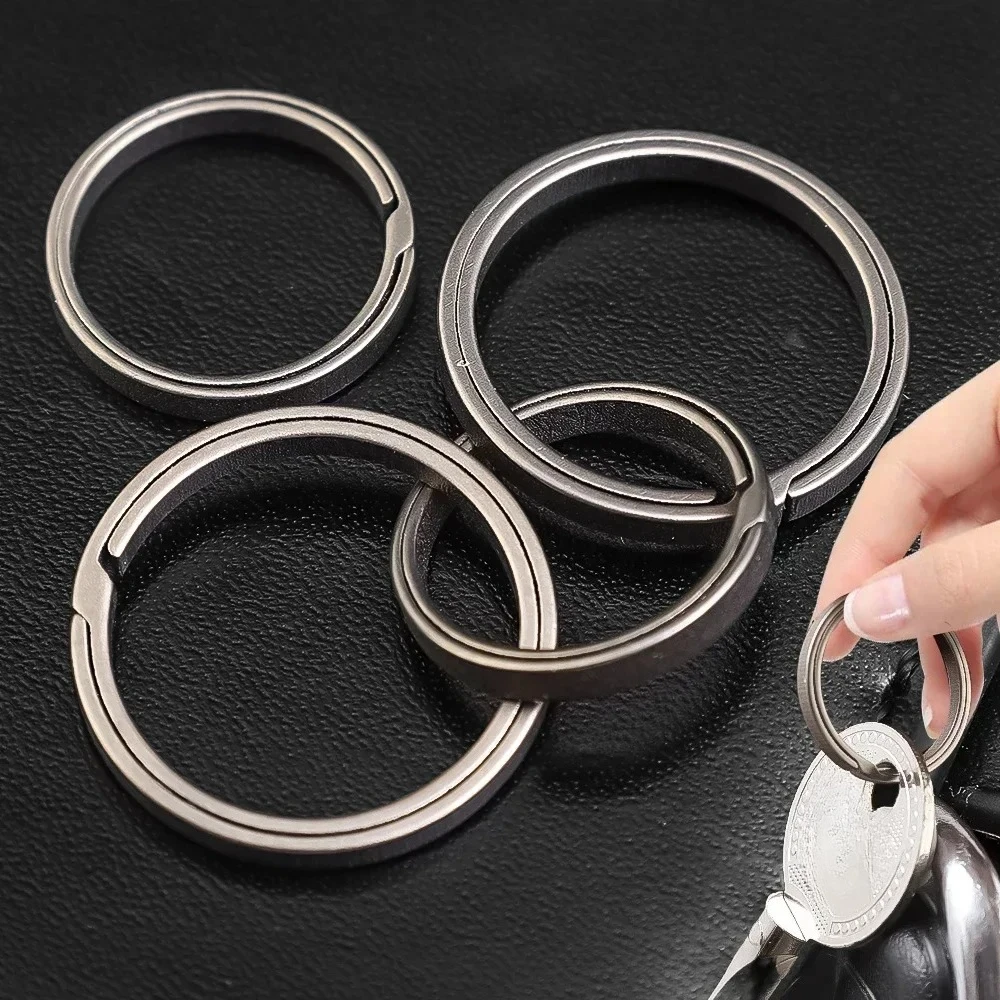 Titanium Alloy Key Rings Keychains Buckle Pendant Super Light Man Car Keychain for Male Creativity Gift Keyfobs Crafts Key Ring image 6