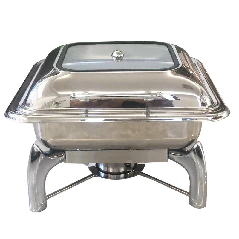 electricity stainless steel chafing dish silvery/gold buffet food warmer set