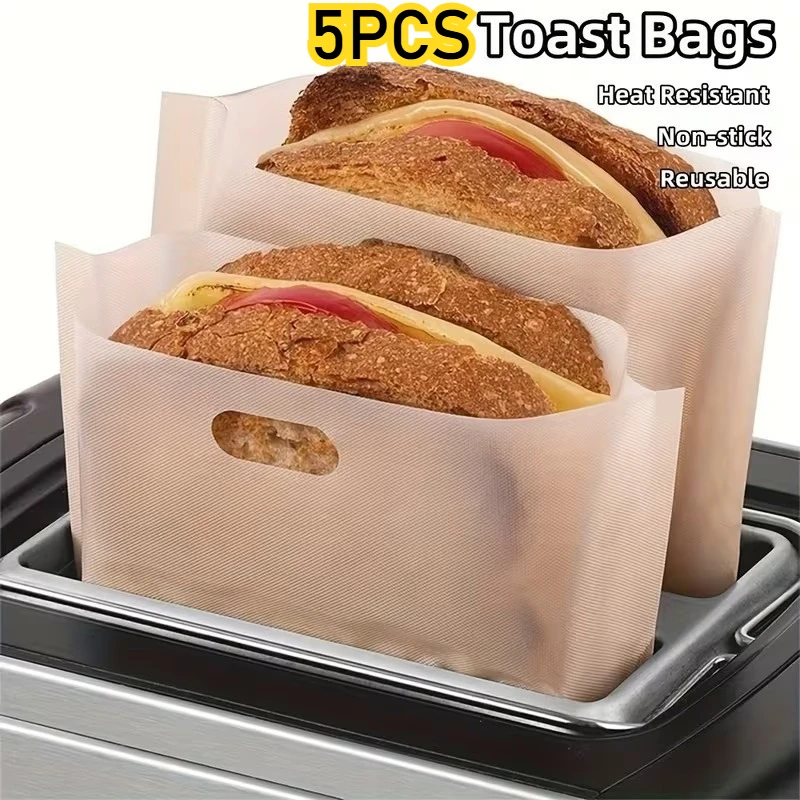 Reusable Toaster Bags Non Stick Heat Resistant Sandwich Toast Cooking Tool for Grilled Cheese  Easy Clean Kitchen Accessories