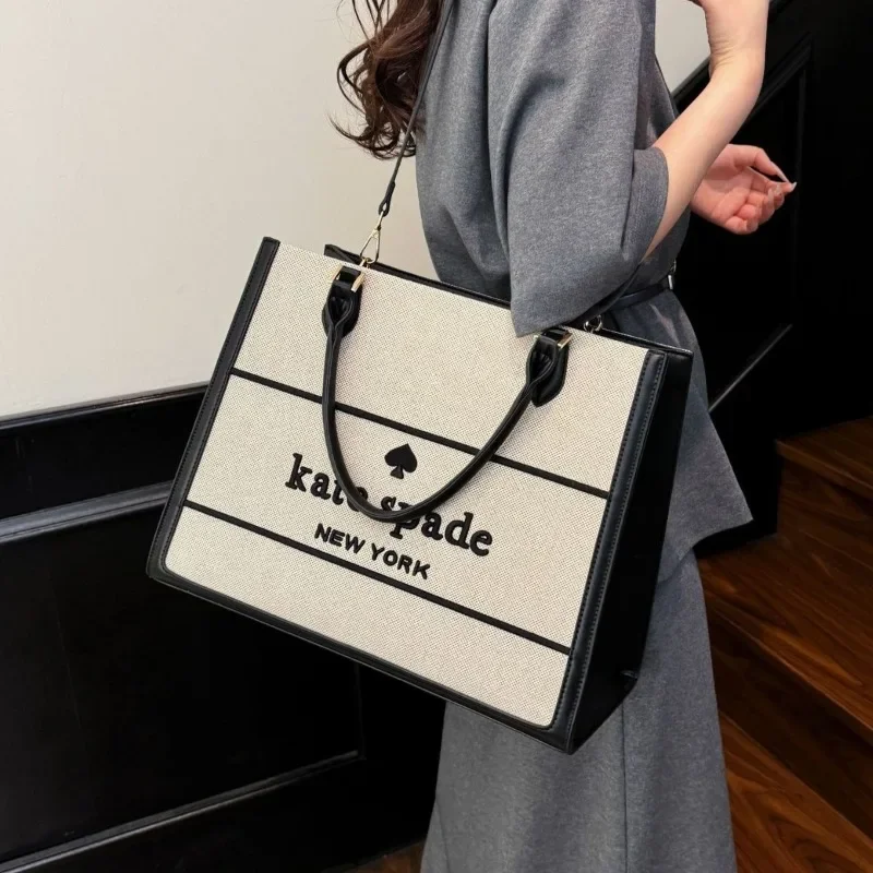 

Женская вместительная большая сумка 2025 года — сумка через плечо большой вместимости с буквенным дизайном, шикарный стиль для офиса, поездок на работу, повседневная, разноцветная