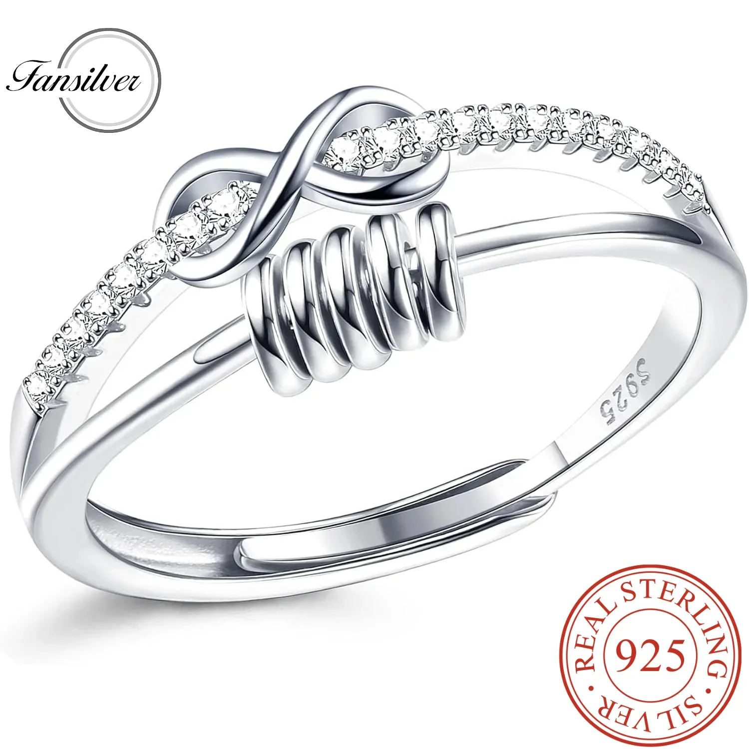 

925 Sterling Silver Anxiety Ring For Women Men Fidget Rings For Anxiety Spinning Bead Adjustable Stacking Spinner Band Ring
