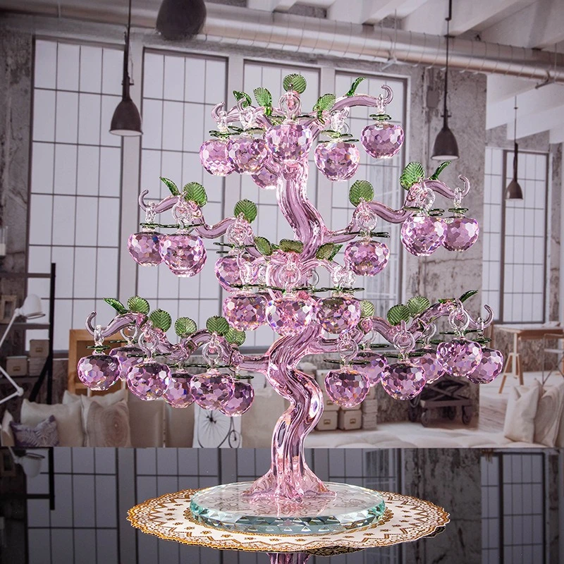 Crystal home furnishings, crystal apple tree fortune tree wedding room, gifts and gifts