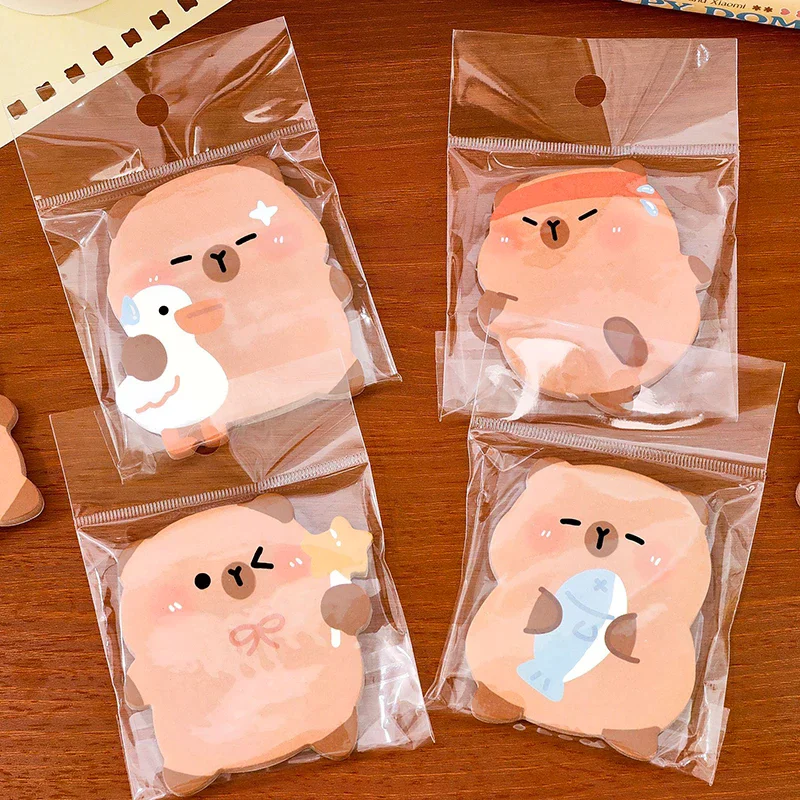 60 ورقة كابيبارا بوست ملاحظات لاصقة عالية الجودة لطيف قابلة لإعادة الاستخدام ملاحظات لاصقة الكرتون لاصق ملاحظات لاصقة طالب القرطاسية #4