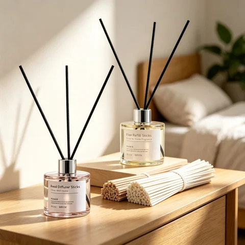 Reed Diffuser Fiber Sticks 100Pcs, Essential Oil Volatile Replacement Wicks, Non-Fire Aroma Diffuser Rods for Home Fragrance Dec