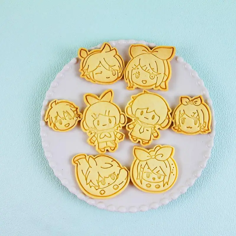 Hatsune Miku cookie mold cartoon animazione bidimensionale periferiche Kagamine Ren super cute cute press cookie baking template