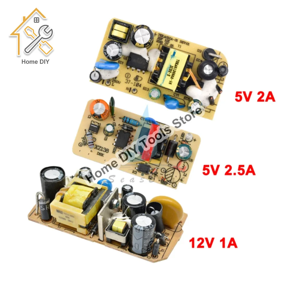 AC-DC AC 100V-240V do DC 5V 2A/2.5A 12V 1A Moduł zasilacza impulsowego Przełącznik przeciwprzepięciowy Zabezpieczenie przed zwarciem