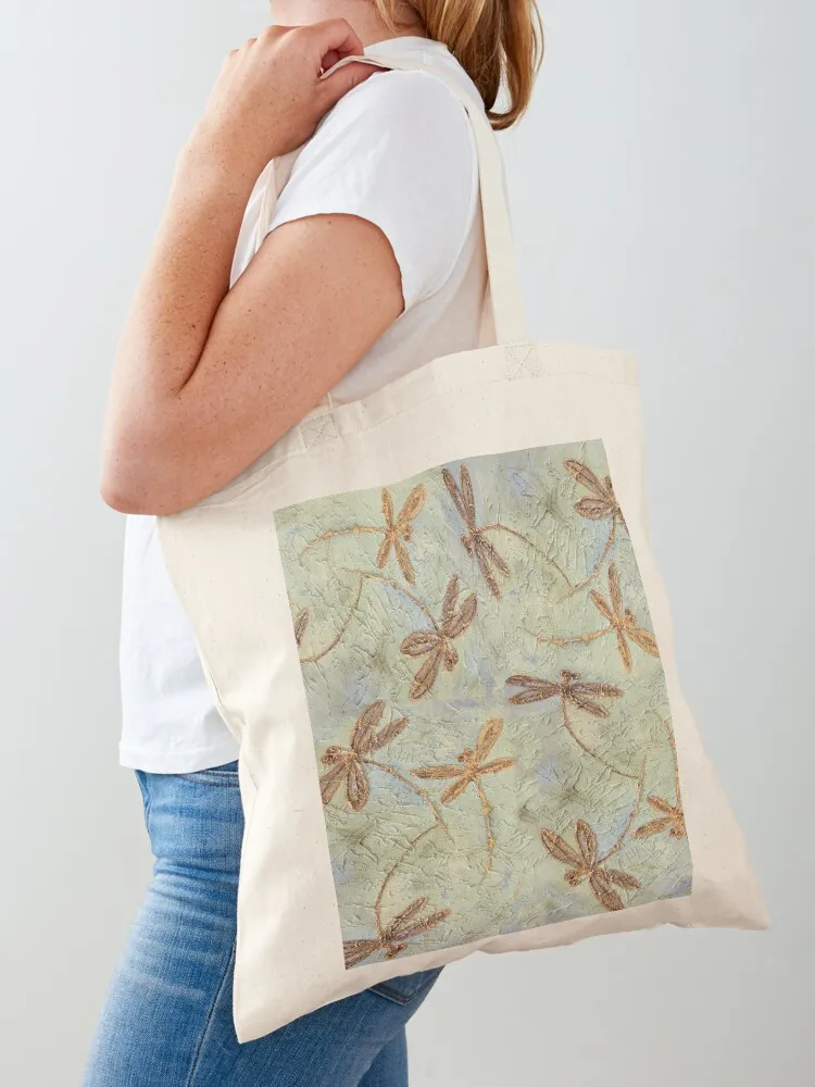 

Dragonfly Dance Gold Tote Bag Customizable tote bag great bag cute tote Shopping bags
