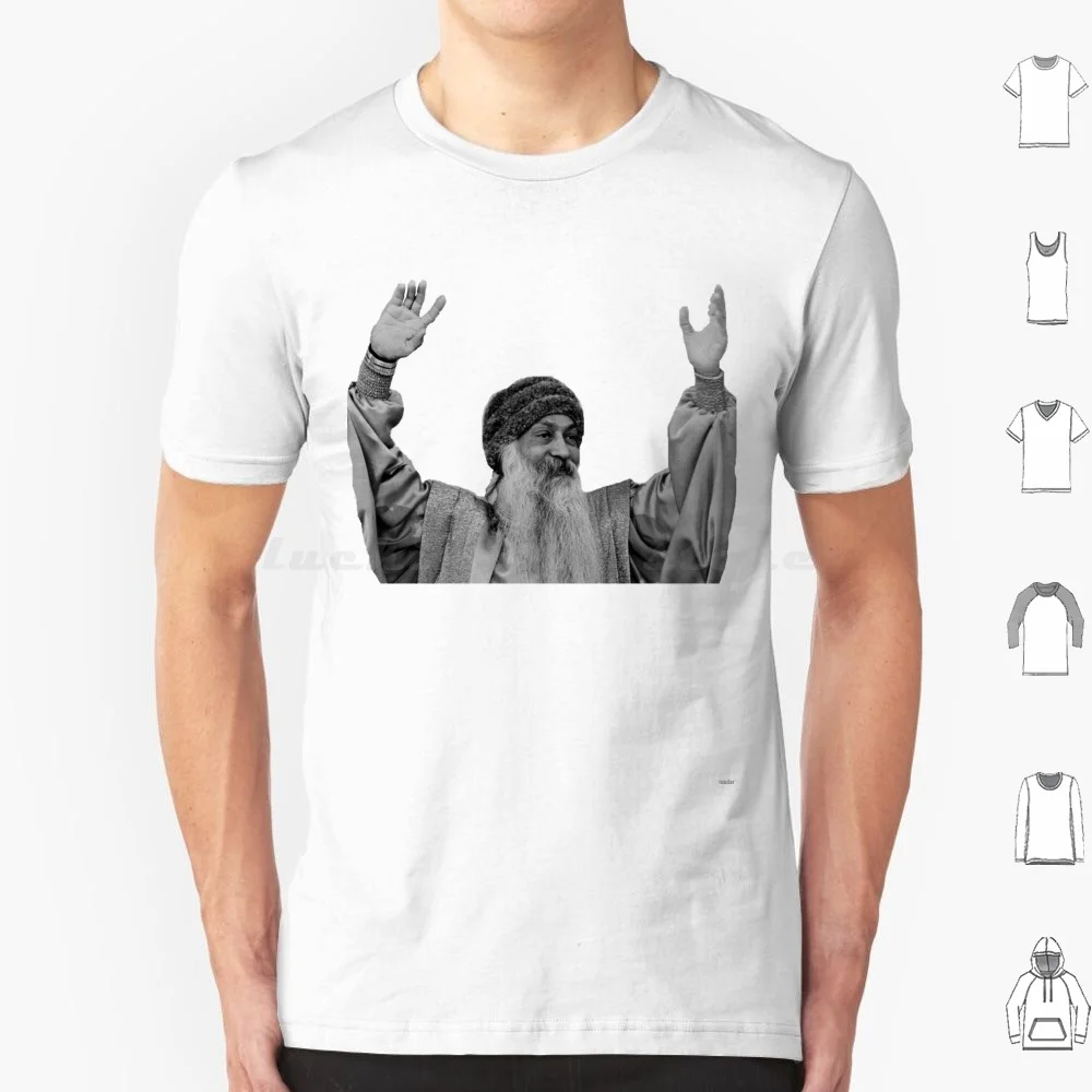 Bhagwan Rajneesh Hands Up T Shirt Big Size 100% Cotton Bhagwan Rajneesh Bhagwan Rajneesh Shree Wild Wild Country Sheela Osho