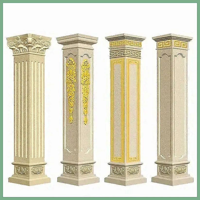 Thickened ABS Roman Column Molds for Concrete, DIY Garden Gate & Villa Wall Decoration, Reusable Building Form