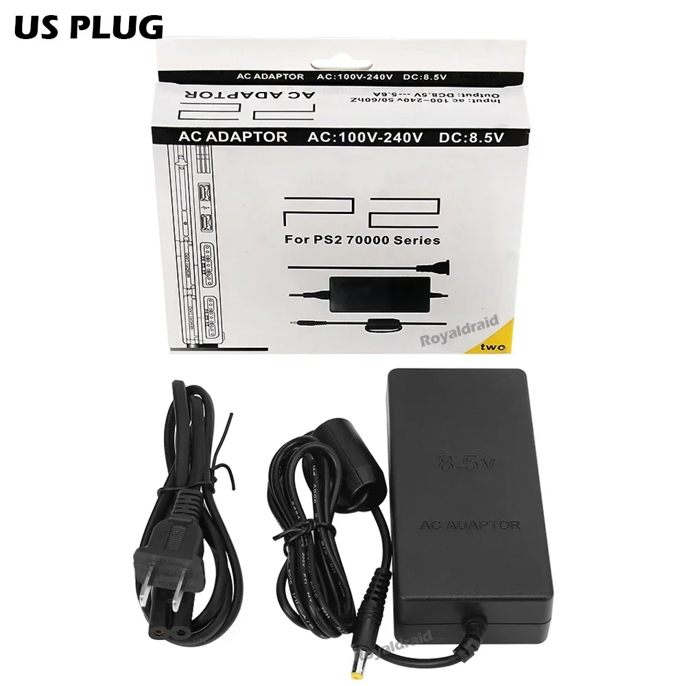 EU-Stecker für PS2-Konsole Slim AC-Adapter Ladekabel Stromversorgung AC100~240V 50/60HZ DC 8,5V--5,65A – Detail 15