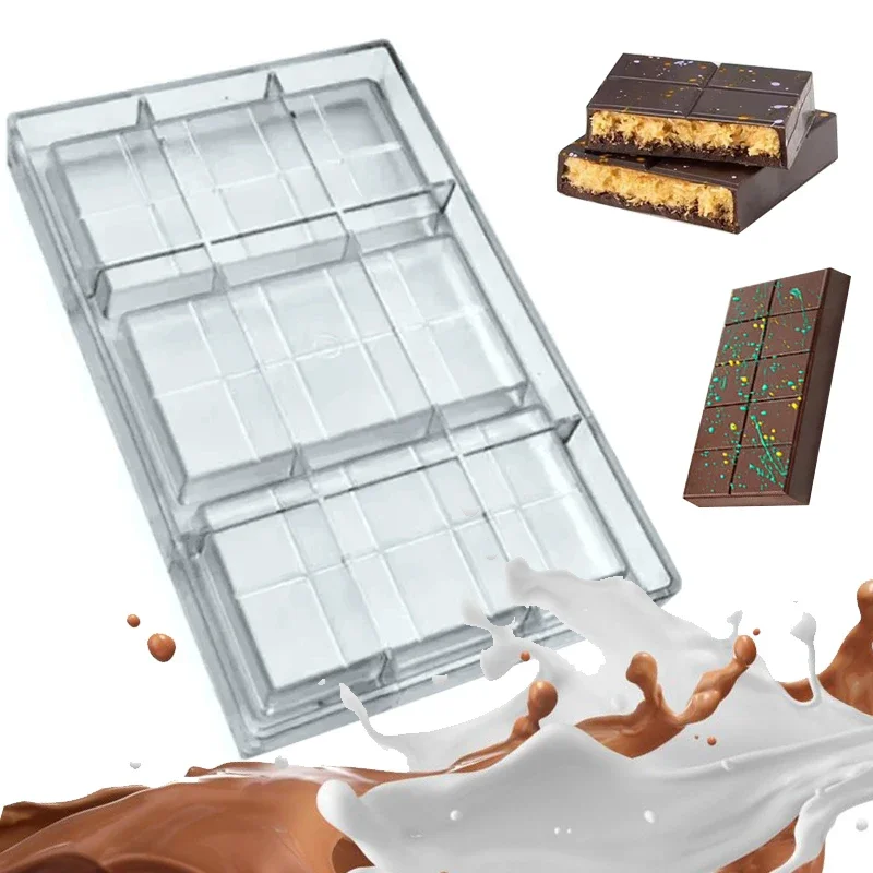 

1PC Polycarbonate Chocolate Mould Professional Molds for Candy Bonbons Dubai Chocolate Baking Pastry Bakery Utensils Macaroon