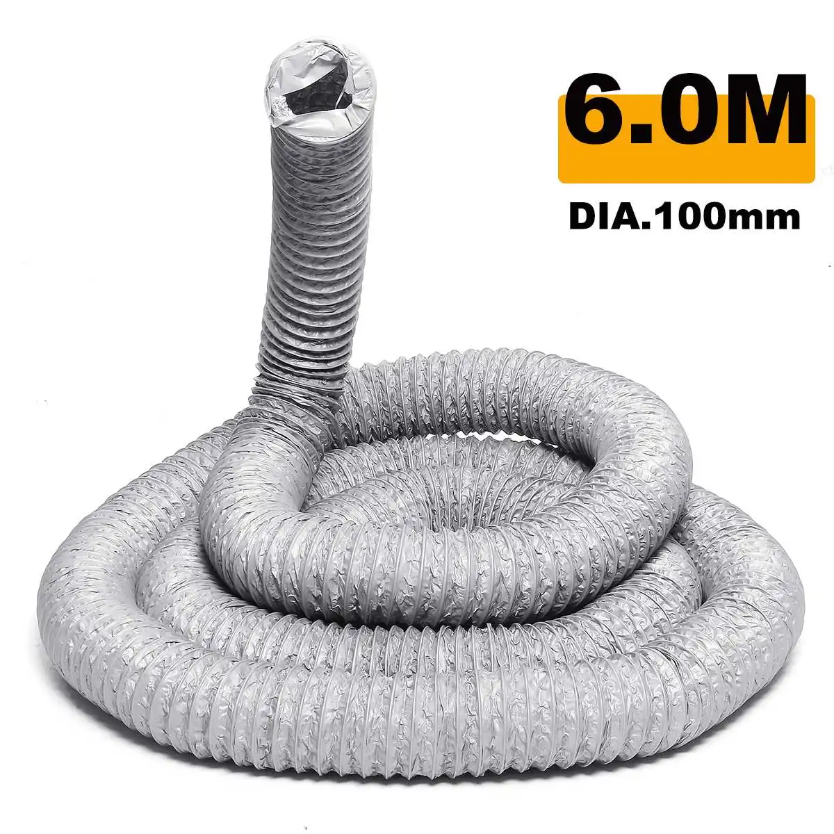 100mm Ventilation Duct Vent Hose 1.5/3/6 Meter Exhaust Pipe Flexible Air Conditioner Exhaust Pipe Vent Hose Duct Outlet