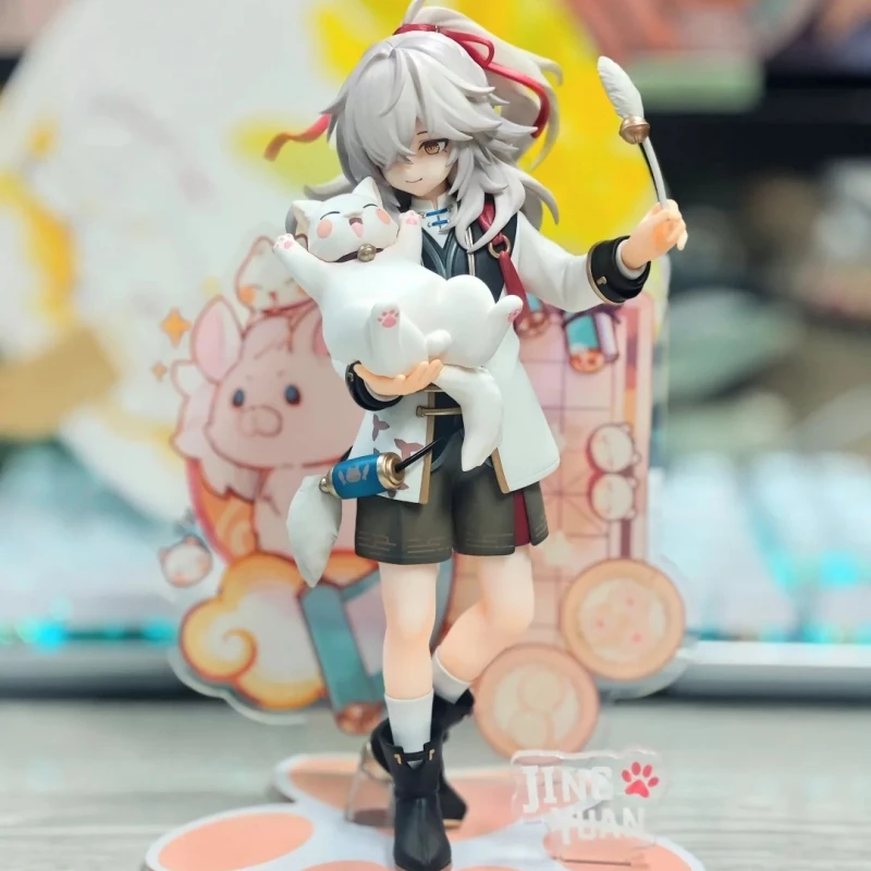 Genuine Honkai Star Rail Jing Yuan Ver Cat Series Collectible Pvc Anime Figure Desktop Decoration Game Model Custom Doll Toy
