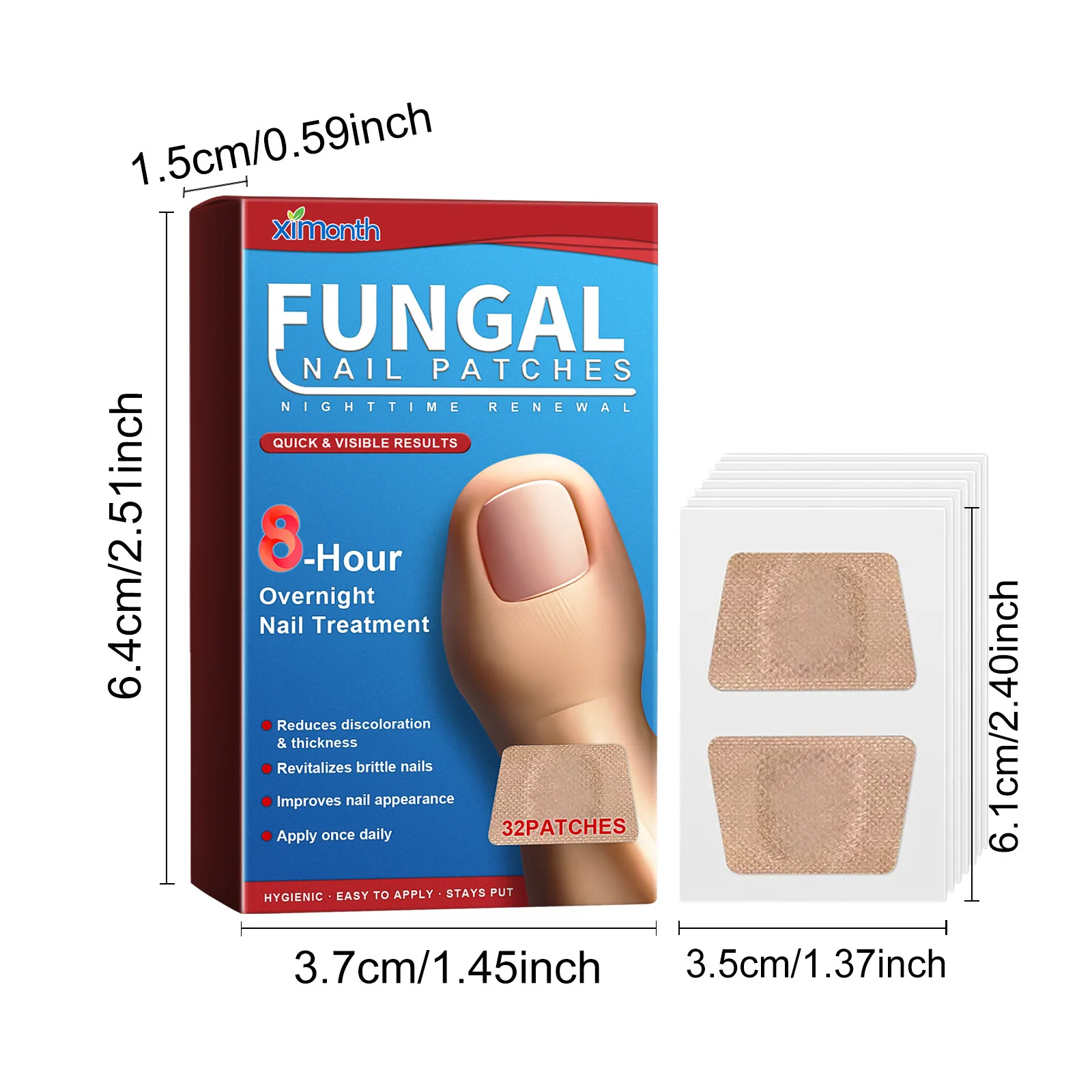 Remendo de tratamento de unhas nutre profundamente repara unhas danificadas unhas fungas cinza espessamento macio paroníquia tratamento adesivos