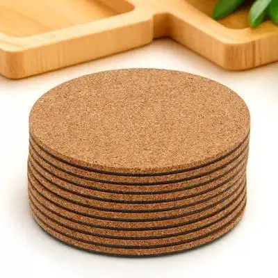 10 قطع من حصيرة نبات الفلين المستديرة والمتينة وخفيفة الوزن تحمي أصيص الزهور والأثاث وصينية النباتات وديكور المنزل #6