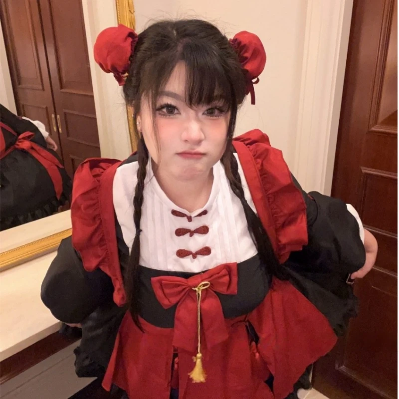 Gothic Maid Devil Cosplay Bunny Party Princess Dress Women Costumes Sweet Lolita Cat Sissy Waitress Halloween Carnival view 2