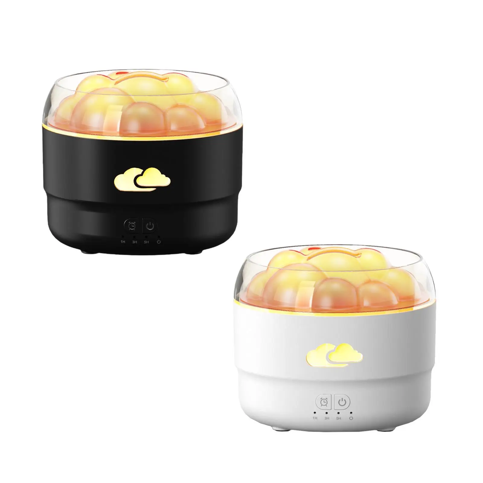 Umidificador de ar pequeno, temporizador de 3 engrenagens, luzes noturnas led, difusor de aroma, umidificador de mesa para lareira, yoga, fazenda, hotel, sala de estar