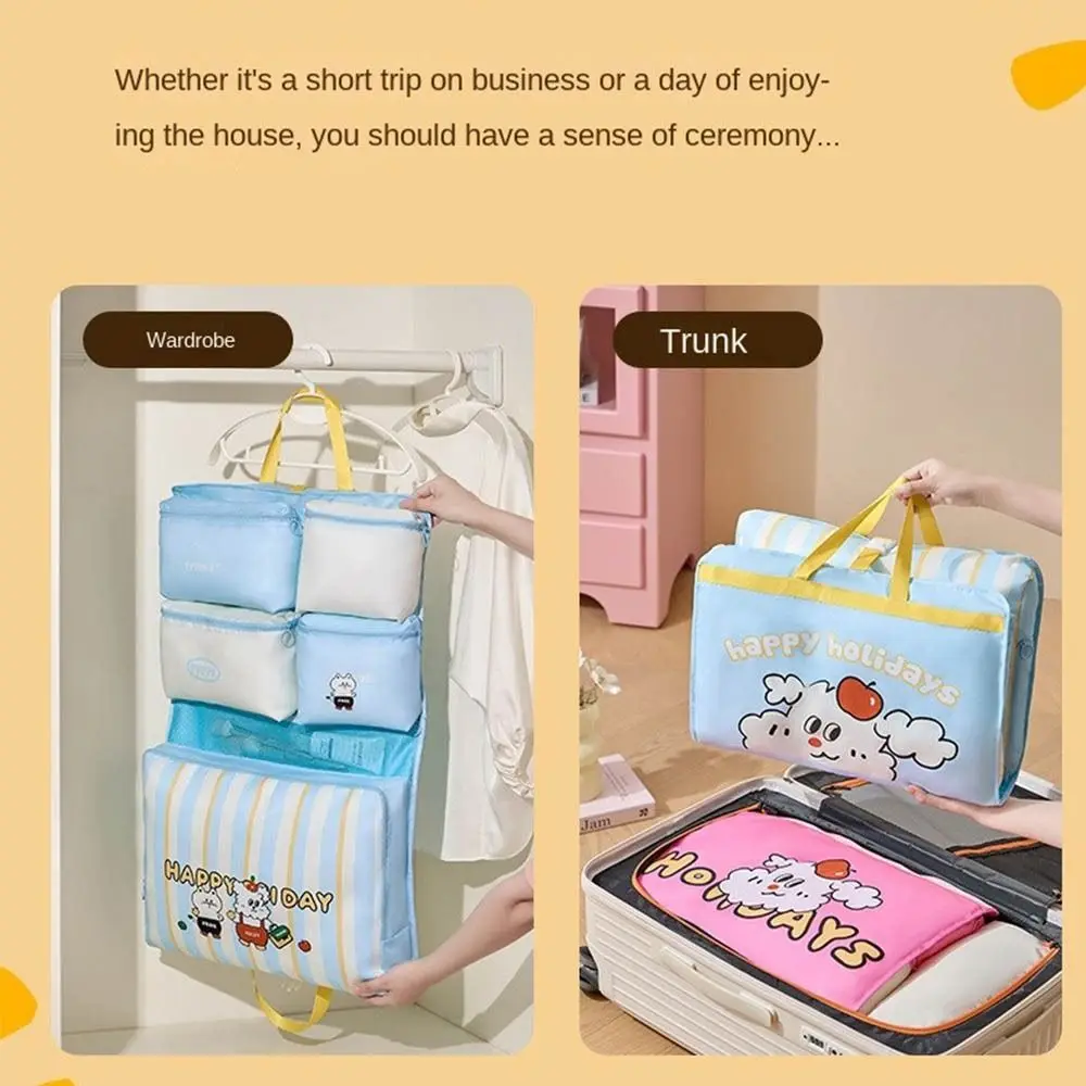 

Large Capacity Travel Storage Bag Lightweight Divided Storage Luggage Organizing Bag with Handle Dustproof Handheld Sorage Bag