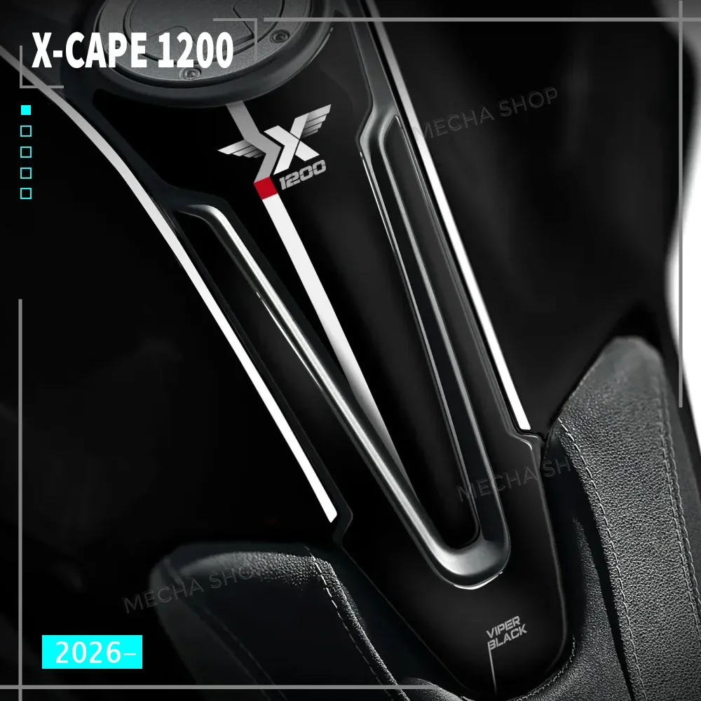 For X-Cape 1200 2026 Motorcycle Accessories 3D Resin Sticker Protection Tank Pad Kit