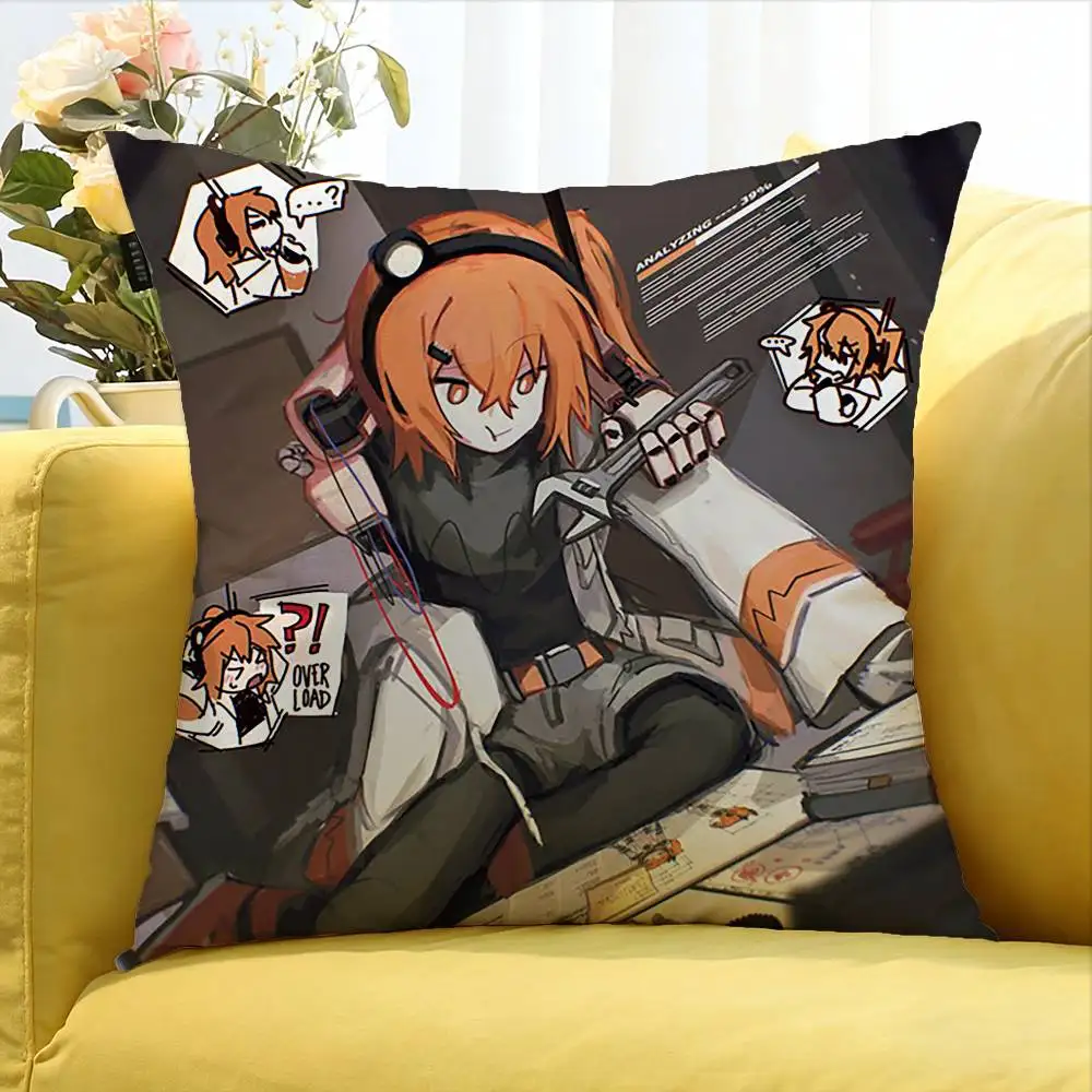 Orange hair color Adachi Rei 2   Various Sizes Square Pillow Case For Car Home Bedchamber Decor