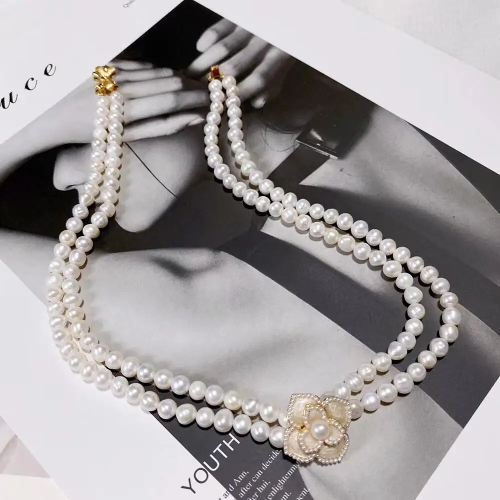 SENYU One Set Fresh Pearl Necklace Bracelet Earring Jewelry Sets Charm Women Natural Freshwater Pearl Necklace Anniversary