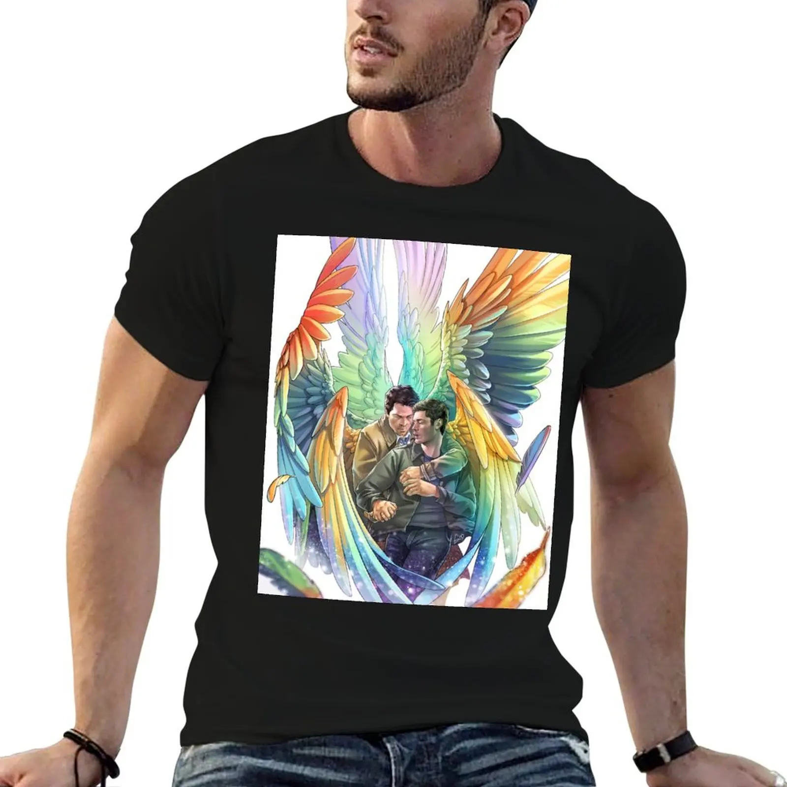

with shirts shirts Rainbows t cotton t funny T-Shirt Destiel prints