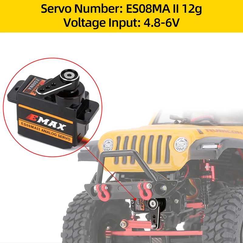 2 قطعة EMAX ES08MA II التناظرية مضاعفات 12 جرام ميتال جير صغير 15T الذراع ل RC سيارة محوري SCX24 ترقيات قارب هليكوبتر طائرة روبوت