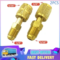 2Pcs/Set Refrigerant Adapter Vacuum Pump Internal/External Thread 5/16