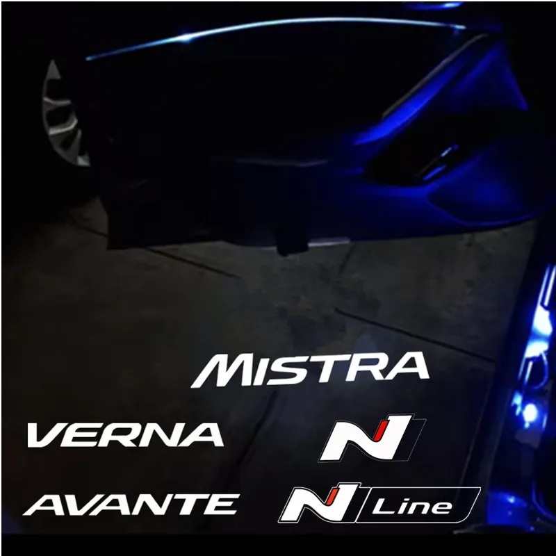 2 Stück LED-Autotürbeleuchtung für N Line Mistra Veloster I10 Santa Fe I30 Santa Fe Tucson Elantra Kona Sonata NX4 I20