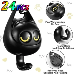 Creative Cute Wink Cat Animals Wall Hanging Hook Household Storage Rack Wall Decoration Free Punching For Clothes Hat Scarf Key