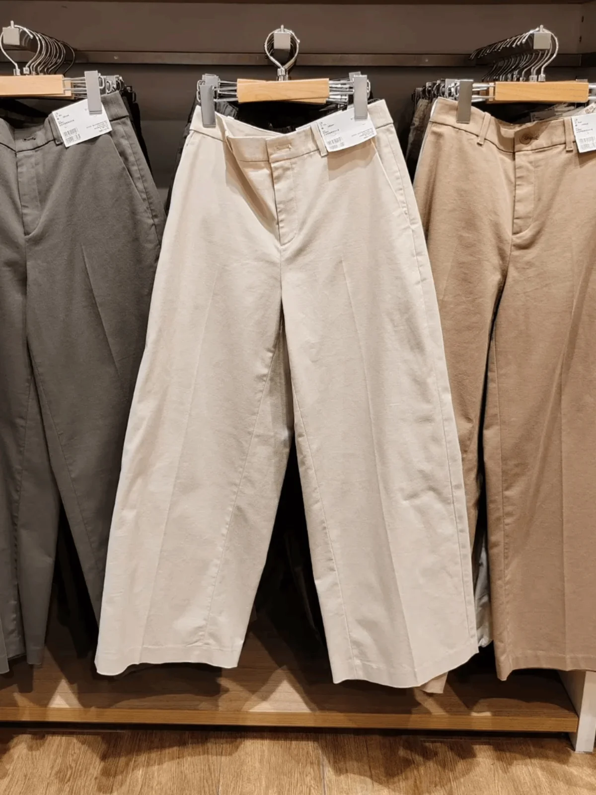 

Женские повседневные брюки с широкими штанинами из смесового хлопка, на резинке, осенняя новинка, асимметричный дизайн, для офиса и повседневной носки