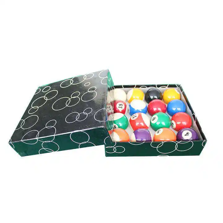 

Good Quality Hot Sell Black Box 57.2 mm Resin Material Billiard Ball 2-1/4'' Pool Ball Set Billiard Accessories16Pcs/Box